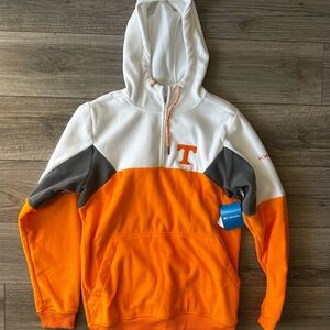 Columbia Men's Orange, White, and Gray Half Zip Fleece